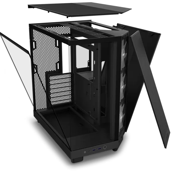 NZXT H6 Flow RGB Black Compact Mid-tower Airflow Case - Image 4