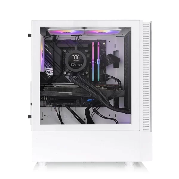 ThermalTake View 200 TG ARGB Snow Mid Tower Chassis - Image 4